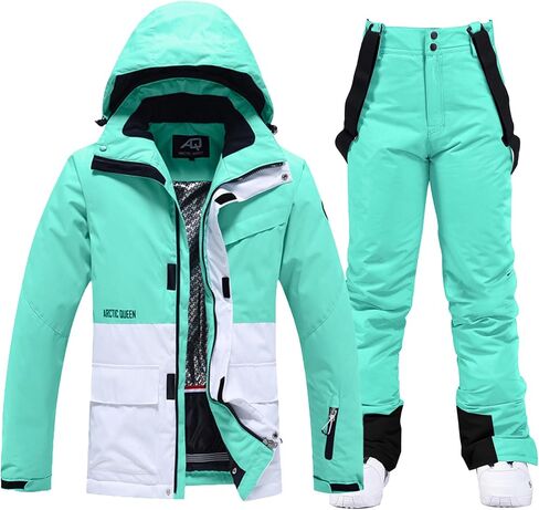 RIUIYELE Women's Ski Jackets and Pants Set Waterproof Insulated Snowsuit Winter Warm Skisuit Fashion Snowboarding Snow Coat in Saudi Arabia