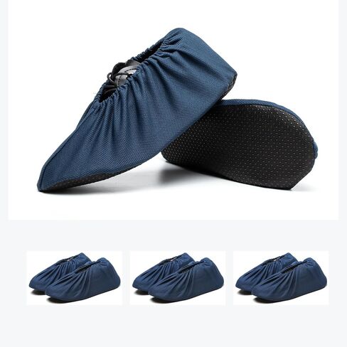 3 Pairs Non Slip Reusable Shoe Covers Breathable Full Sizes Unisex Mesh Washable Boot Covers Durable Dustproof Booties Cover For Contractor Laboratory in Saudi Arabia