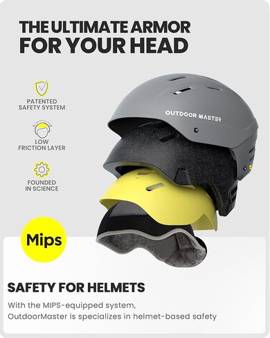 خوذة التزلج OutdoorMaster MIPS - Kelvin II MIPS خوذة رياضية للثلج على الجليد للرجال والنساء والشباب in Kuwait