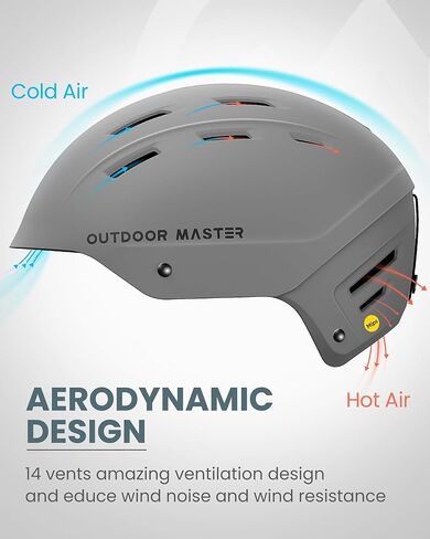 خوذة التزلج OutdoorMaster MIPS - Kelvin II MIPS خوذة رياضية للثلج على الجليد للرجال والنساء والشباب in Kuwait
