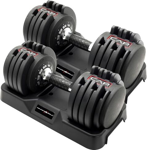 CAP Barbell ADJUSTABELL Adjustable Dumbbell Weights - Pair | 25 & 55 lb Pair Weight Option in Saudi Arabia