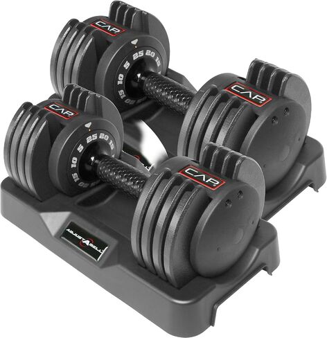 CAP Barbell ADJUSTABELL Adjustable Dumbbell Weights - Pair | 25 & 55 lb Pair Weight Option in Saudi Arabia