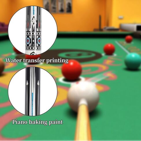 Pool Cue, Solid Wood Handcrafted Pool Cue Stick 58'', Low Deflection Pool Stick, Premium Canadian Maple High Hardness, Professional Billiard Cue Sticks Set with Extender - Men or Women in Saudi Arabia