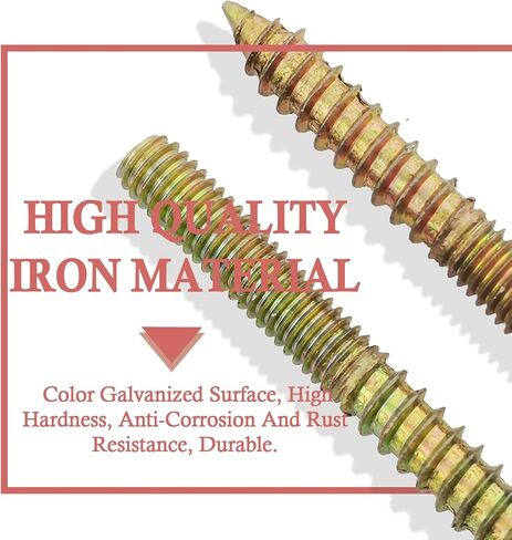 M4 Hanger Bolt Driver,20pcs M4X25mm Hanger Bolts Assortment Kit with M4x0.7mm Driver,Double Headed Bolts Self-Tapping Screws,Grade 4.8,Iron, Color Zinc Plated Finish in Kuwait