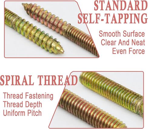 M4 Hanger Bolt Driver,20pcs M4X25mm Hanger Bolts Assortment Kit with M4x0.7mm Driver,Double Headed Bolts Self-Tapping Screws,Grade 4.8,Iron, Color Zinc Plated Finish in Kuwait