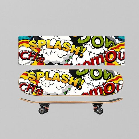 Skateboard Grip Tape, Black Griptape Sheet 9 x 33 Inch, Non Slip Bubble Free Skateboard Sandpaper, Scooter Grip Tape (Book) in Saudi Arabia