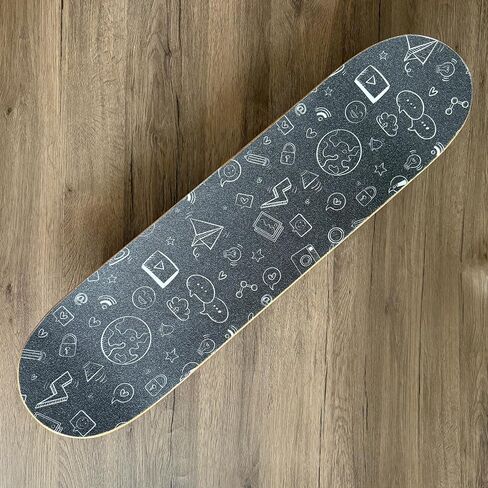 Skateboard Grip Tape, Black Griptape Sheet 9 x 33 Inch, Non Slip Bubble Free Skateboard Sandpaper, Scooter Grip Tape (Book) in Saudi Arabia