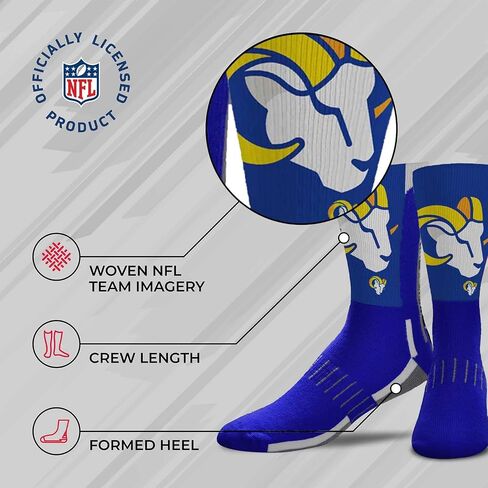 جوارب FBF NFL للشباب على شكل حرف V - يمكن غسلها في الغسالة - مزيج من البوليستر اللدن - ملاءمة مثالية ومتانة للرياضيين الشباب النشطين (قادة واشنطن - أسود) in Kuwait