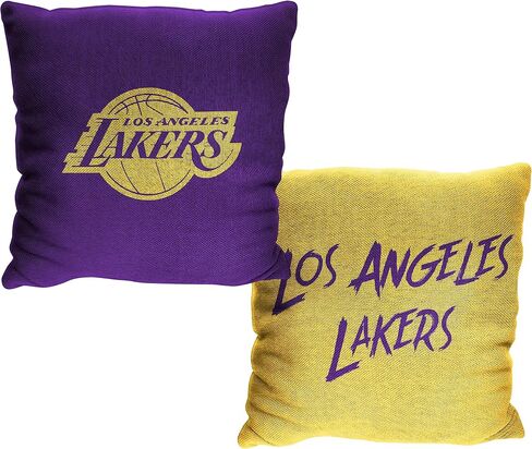 وسادة جاكار منسوجة مزدوجة الجوانب من Northwest NBA Los Angeles Lakers، عبوة من قطعتين، مقاس 35.56 سم × 35.56 سم، مقلوبة in Saudi Arabia