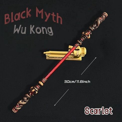 Black Myth: Wukong Weapon Bronzecloud Ruyi Staff Martial Arts Bo Staffs Game Collection Desk Room Decoration Backpack Pendant Gift（30cm/11.8inchs） in Saudi Arabia