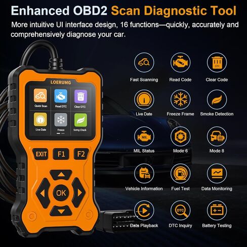Professional OBD2 Scanner Diagnostic Tool Check Engine Code Reader EOBD/OBDII Scanner with Reset & I/M Readiness Auto Check Engine Enhanced Diagnostic OBD2 Scan Tool for Vehicles After 1996. in Kuwait