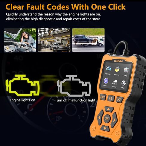 Professional OBD2 Scanner Diagnostic Tool Check Engine Code Reader EOBD/OBDII Scanner with Reset & I/M Readiness Auto Check Engine Enhanced Diagnostic OBD2 Scan Tool for Vehicles After 1996. in Kuwait