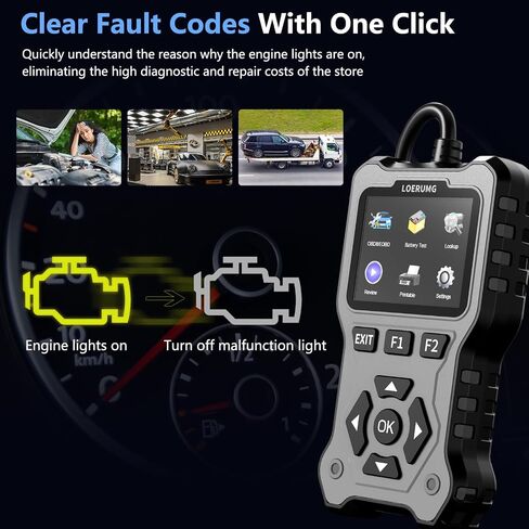 Professional OBD2 Scanner Diagnostic Tool Check Engine Code Reader EOBD/OBDII Scanner with Reset & I/M Readiness Auto Check Engine Enhanced Diagnostic OBD2 Scan Tool for Vehicles After 1996. in Saudi Arabia