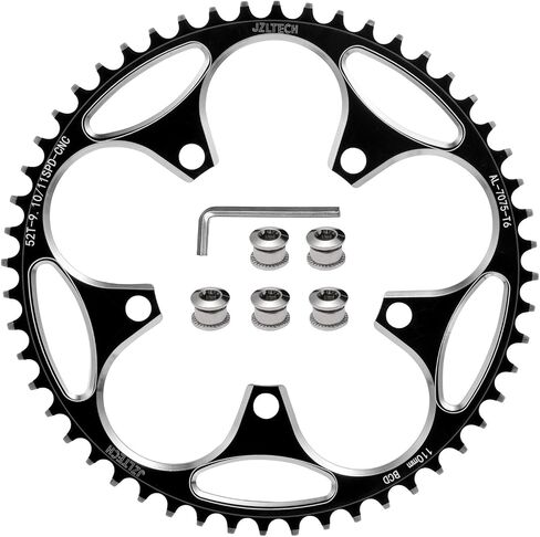 110 BCD Bike Chainring: 36T 38T 40T 42T 44T 46T 48T 50T 52T 54T 56T 58T Round Narrow Wide Chainring, Single Bicycle Chain Ring for 8 9 10 11 12 Speed Road Bike in Saudi Arabia