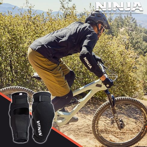 Ninja MTB Hooligan Elbow Pad, Heavy Duty BMX and Mountain Bike Elbow Pads, Great Protection & Lightweight Design, for Men and Women in Kuwait