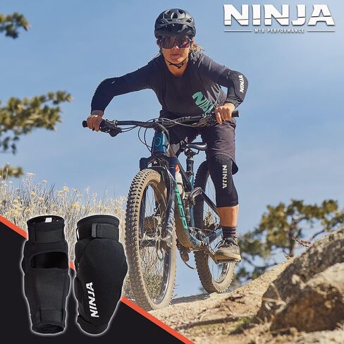 Ninja MTB Hooligan Elbow Pad, Heavy Duty BMX and Mountain Bike Elbow Pads, Great Protection & Lightweight Design, for Men and Women in Kuwait