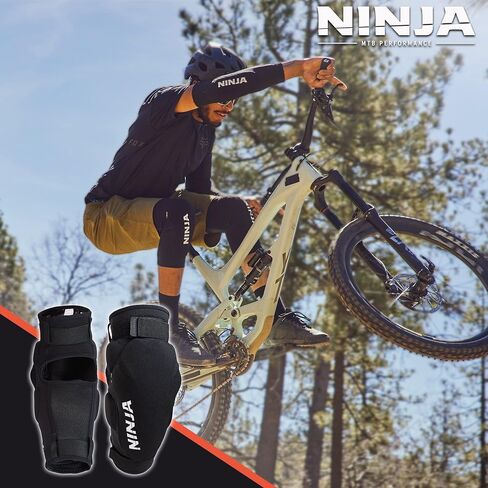 Ninja MTB Hooligan Elbow Pad, Heavy Duty BMX and Mountain Bike Elbow Pads, Great Protection & Lightweight Design, for Men and Women in Kuwait