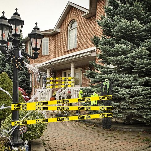 2 حزمة شريط تحذير أصفر ممتاز 3 بوصة × 1000 قدم شريط تحذير للهالوين شريط بناء للمناطق الخطرة/الخطيرة مشهد الجريمة ديكورات حفلات الهالوين in Kuwait