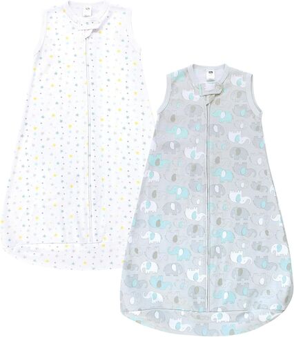 Hudson Baby Unisex Baby Cotton Wearable Sleeping Bag, Sack, Blanket, Girl Woodland Pals Long Sleeve, 0-3 Months in Kuwait