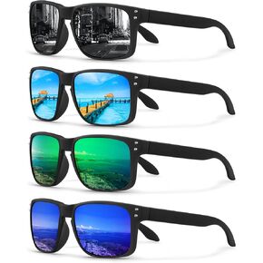 4 Pack Polarized Sunglasses for Men Women Sports Driving Fishing Glasses UV400 Protection