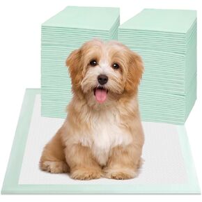 Puppy Pee Pads 100PCS Disposable Pet Toilet Training Pads 18" x 13" for Dogs, Ultra Absorbent|Quick Dry|Leak-Proof Pet Potty Pads for Dog, Cat, Rabbits and Guinea Pigs (Green)