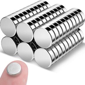 Super Strong Neodymium Disc Magnets, Rare Earth Magnets Heavy Duty with Double-Sided Adhesive, Round Neodymium Magnets Strong for Fridge, 1.26 inch x 1/8 inch, Pack of 12