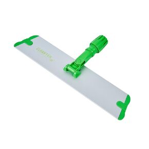 Restaurantware-Clean Tek Professional 17.7 Inch Flat Mop Plate Frame, 1 Quick Connect Mop Frame for Wet Or Dry Mop Pads - Mop Pads Sold Separately, Durable, Green Aluminum Cleaning Mop Pad Frame