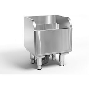 Commercial Floor Mop Sink，Stainless Steel Mop Service Basin，Floor Mount Mop Sink，Mop Cleaning Sink，Vertical industrial sewage tank for balconies, laundry rooms, industries, etc（17.7"×16.1"×21.6")