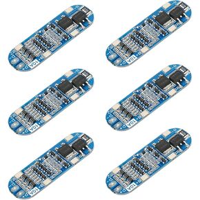 12Pcs 1S 3.7V 4A Lithium Battery Protection Board PCB BMS Protection Board for Li-ion Lithium Battery Cell Dual MOS