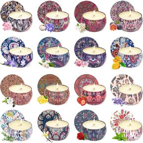 16 Pack Scented Candles Gifts Set for Women, Aromatherapy Candles Pack Soy Wax Candle for Christmas, Bridesmaid, Birthday, Valentine's, Mother's Day, Bath, Yoga