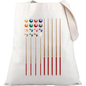 PLITI Funny Pool Player Gift Billiards Tote Bag Cue Sports Lover Gift 8 Ball Gift Billiards Enthusiast Travel Pouch