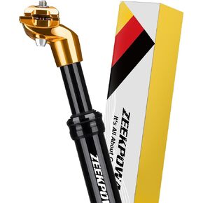 Zeekpowa Suspension Seatpost for Bikes - Adjustable Damping, 40mm Travel