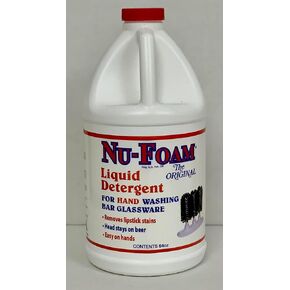 Liquid Detergent for Bar Glassware – Original Streak-Free Solution - Hand Washing Bar, Tavern, Brewery Supplies - Concentrated - 1 Gallon