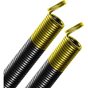 110 lb. Heavy-Duty Double-Looped Garage Door Extension Spring (2-Pack) - White | Springs for Overhead Garage Door Hardware Repair | Minimum 30,000 Cycles for 7' Feet Garage Door