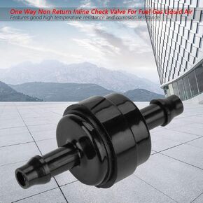 Non Return One Way Check Valve, 1/8" 3/16" 1/4" 5/16" One Way Non Return Inline Check Valve For Fuel Gas Liquid Air(3/16")