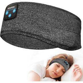 Voerou Sleep Headphones Bluetooth Headband - 10Hrs Adjustable Wireless Sports Sleeping Headphones with Hi Fi Sound, Tech Gifts for Men Women Side Sleepers Office Nap, Travel, Yoga, Workout, Meditation