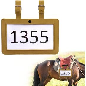 Competitor Number Holder Clip Horse Performance Number Holder Livestock Show Ring for Ranch Show Horse Cattle Cow Goat Livestock Competition Exhibitor Showing Eventer