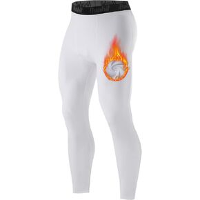 Runhit Men's Thermal Compression Pants Fleece Lined Sports Tights Athletic Leggings Baselayer Bottoms Cold Weather Gear