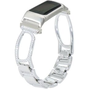 C&L Accessories Compatible with Charge 6 Bands/Charge 5 Bands Bling Metal Letters Adjustable Bracelet for Women