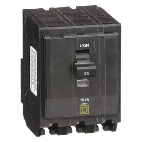 Square D Plug In Circuit Breaker, QO, Number of Poles 3, 35 Amps, 240VAC, Standard - QO335