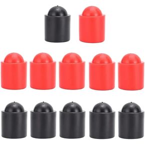 12 Pack Billiard Cue Butt End Protector Cap Shockproof Rod Bottom Rubber Protective Cover for Snooker Pool Cues Stick Protection Billiards Accessories