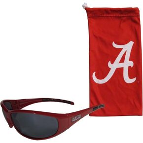 NCAA Alabama Crimson Tide Adult Sunglass and Bag Set, Red