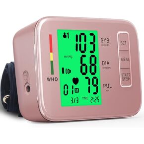 Blood Pressure Monitors, Double love Blood Pressure Machine BP Cuff Automatic Upper Arm with 8.7"-16.5 inches Adjustable Automatic High Blood Pressure Cuff for Home Use 2 x 90 Sets Memory (Pink)