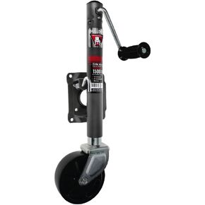 Bulldog 151444 Round Trailer Jack, Side Mount, 1,500 lbs. Lift Capacity, Sidewind, Bolt-On, 10 Inch Travel