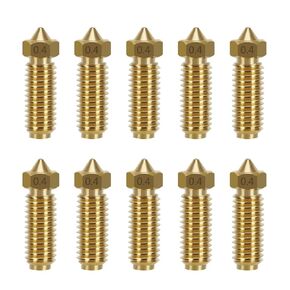 10PCS 3D Printer Brass Nozzles for Kobra 3 Hotend Nozzles 0.4MM Brass Compatible Spray Nozzles Hot Print Head Fit for Anycubic 3D Printer