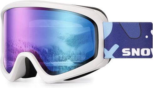 SNOWER Kids Ski Goggles, Anti-Fog Snow Goggles with OTG Design, 100% UV Protection, HD Lens for Kids Boys Girls in Saudi Arabia