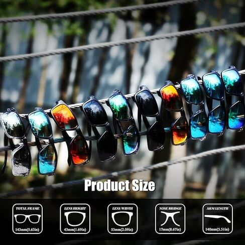 4 Pack Polarized Sunglasses for Men Women Sports Driving Fishing Glasses UV400 Protection in Saudi Arabia