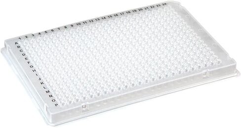 Globe Scientific PCR-384-ABI PCR Plate, 384-Well, A24 Single Notch Design, ABI-Style, Clear, Pack of 100 in Saudi Arabia