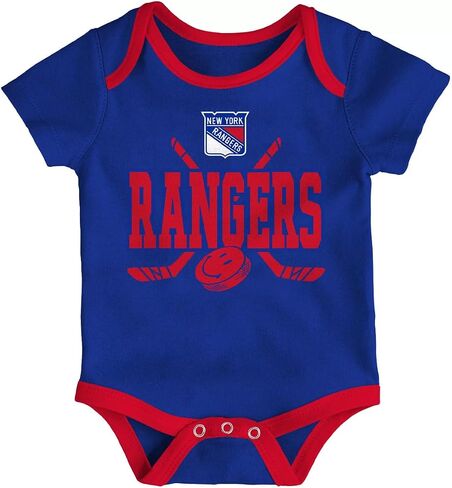 بدلة قطعة واحدة من Outerstuff New York Rangers مكونة من 3 قطع بشعار فريق كامل القوة لحديثي الولادة/الرضع in Saudi Arabia