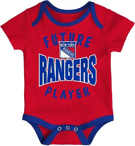 بدلة قطعة واحدة من Outerstuff New York Rangers مكونة من 3 قطع بشعار فريق كامل القوة لحديثي الولادة/الرضع in Saudi Arabia
